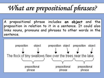 SPaG - Prepositions & Prepositional Phrases - KS2