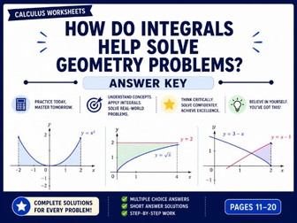 Integrals & Geometry Problems Worksheets