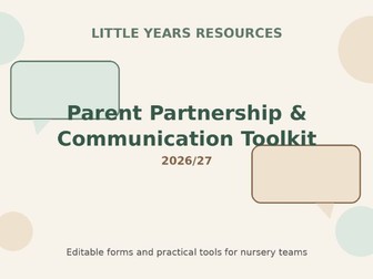 Parent Partnership & Communication Toolkit