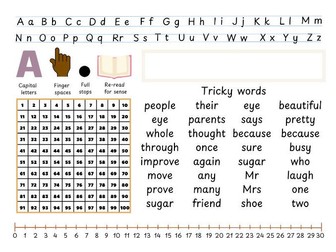 Year 2 Desk mats with space for name