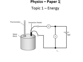 Revision Booklet with Answers - Energy - Topic 1 - GCSE AQA Combined