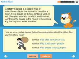 Relative Clauses Interactive Teaching Presentation - Year 5 Spag