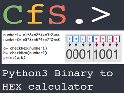 Python3 Binary to HEX Calculator