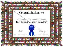 Star Reader Certificate | Teaching Resources