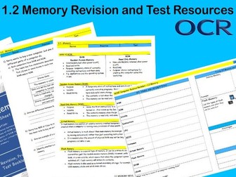 GCSE Computer Science 1.2 Memory Revision and Test Sheets