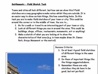 Urban homework sheets for 8 homework's!