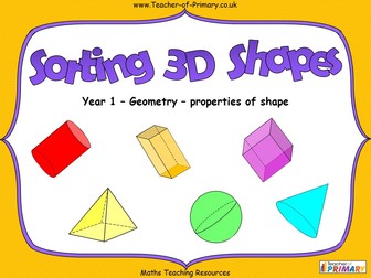 Sorting 3D Shapes - Year 1