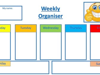 Weekly Organiser ks1/ks2