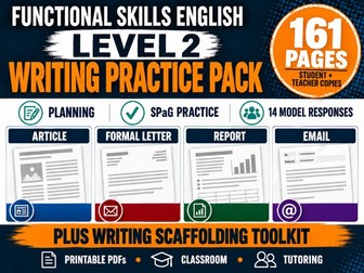Functional Skills English Level 2 Writing Pack