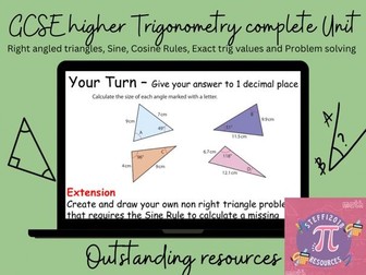 GCSE Higher Trigonometry ALL Topics covered