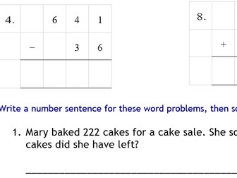 Y3 Mixed Addition and Subtraction with column method