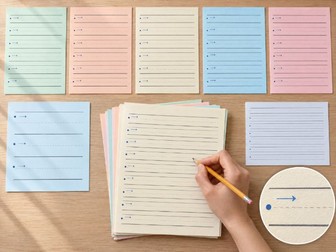 Dyslexia Tinted Line Writing Paper Pack
