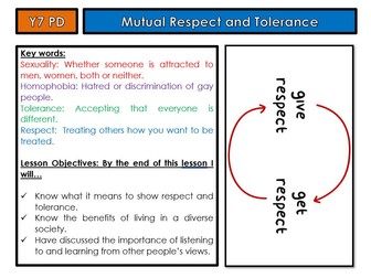 Mutual Respect and Tolerance - British Values