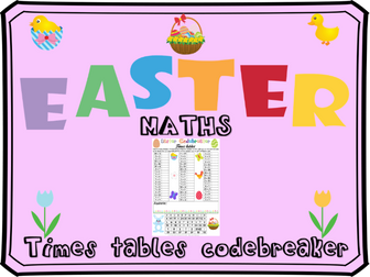 Easter maths multiplication code breaker