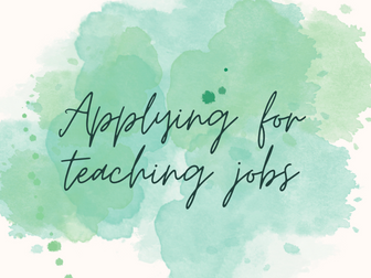 Teaching jobs - applications and interviews