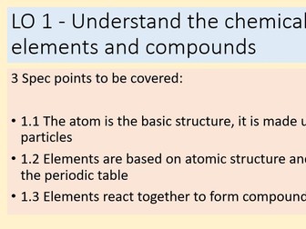 C Tech Applied Science LO1 The Atom