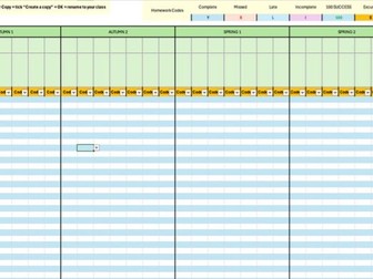 Secondary Homework Tracker for Classes