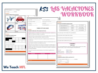 Mis Vacaciones – KS3 Spanish Holidays Class Workbook