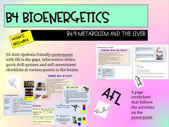 B4.9 Metabolism &  Liver: AQA 9-1 GCSE