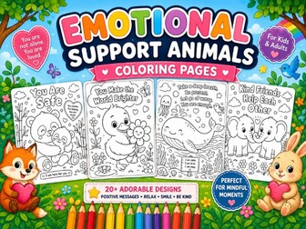 Emotional Support Animals Coloring Pages
