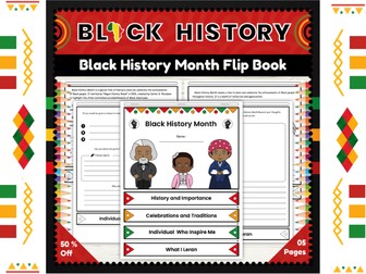 Black History Month Flip Book : Engaging Flipbook for Elementary Students