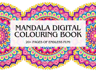 Mandala Digital Colouring Book - 25 Pages - Perfect for Kids and Adults!