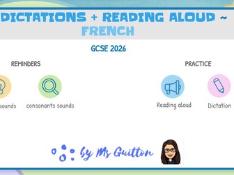 Dictation and Reading aloud - practice 1 jobs - French GCSE 2026