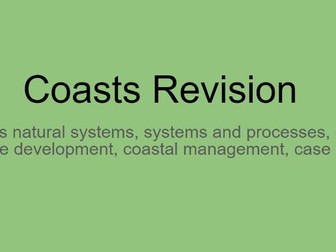 Coasts Revision Powerpoint AQA A Level Geography
