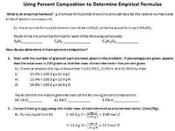 Determining Empirical Formulas Worksheet Answers - ELLOISEFRANCES