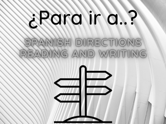Spanish directions reading and writing