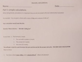 Density questions