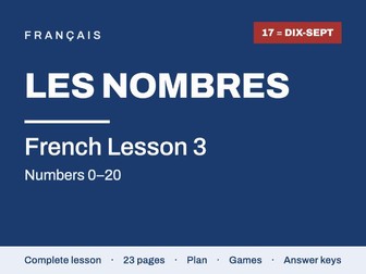 French Lesson 3: Numbers 0-20