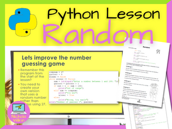 Python Random Values Lesson