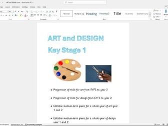 Art and Design key stage 1 progression and Medium Term Plans