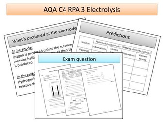 AQA C4 RPA Electrolysis (Triple and Trilogy)