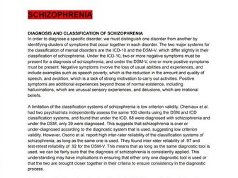 AQA A level Psychology SCHIZOPHRENIA Essays