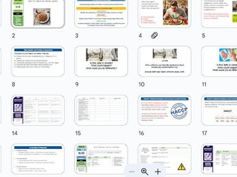 Hospitality and Catering - Food Safety HACCP