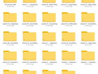 WHOLE UNIT/COMPONENT 3  lessons BTEC TECH AWARD 2022 Child Development