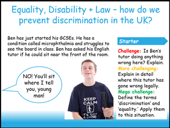 Equality, Disability + Law (MACS Charity Lesson)