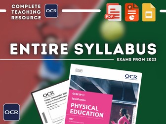 OCR GCSE PE - THE COMPLETE COURSE - All Chapters - Full Teaching Resource