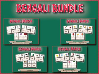 Bengali (Bangla) Vocabulary Match Bundle