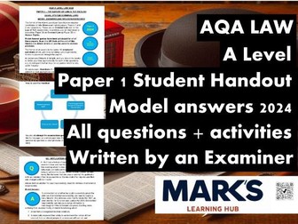 AQA A Level Law Model Answers - Full Papers - Paper 1 (Criminal law) - 2024 - Student Handout