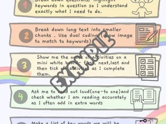 Dyslexia support sheet