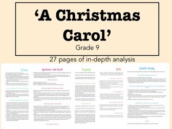 GCSE A Christmas Carol Notes - Grade 9