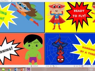 Reward Chart Superhero theme