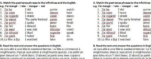 french matching activity and worksheet about a party by jac42