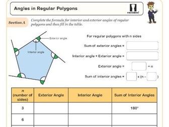 Angles in regular polygons