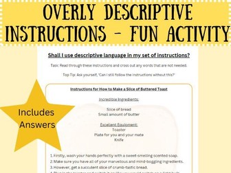 KS2 Features of Instructions Worksheet - Fun Activity!