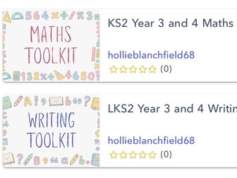 Year 3 and 4 (LKS2) Maths and Writing Toolkits