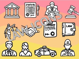 Law icons/clipart